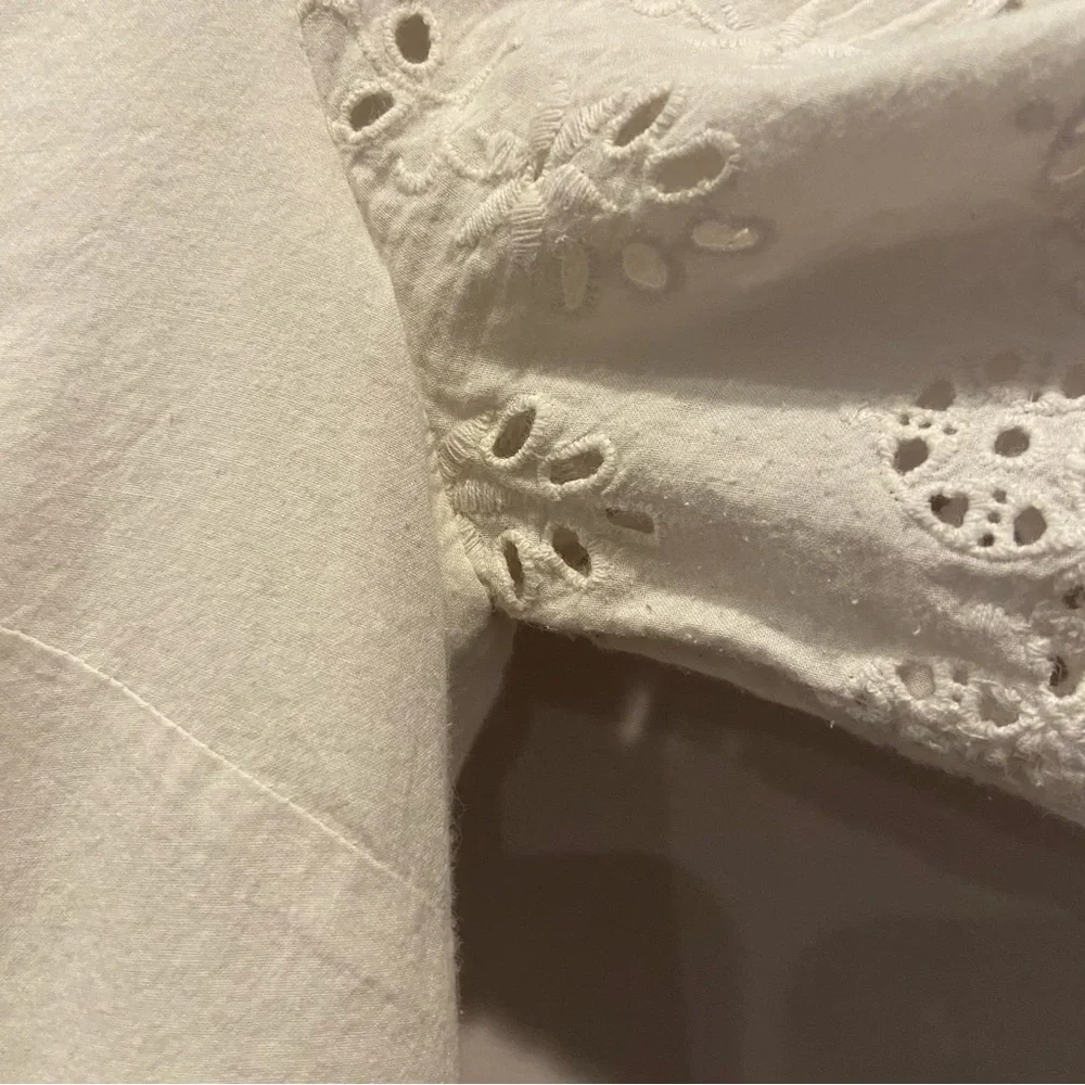 MADEWELL White Eyelet Lattice Dress Size 2 - Picture 9 of 9